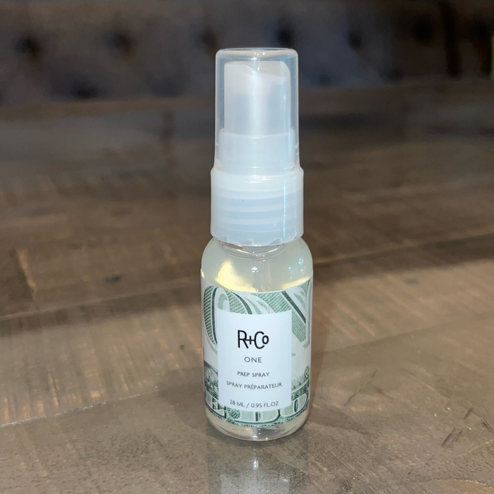 R+Co ONE Prep Spray Travel Size 0.95 fl oz Hair Primer UV Protection Vegan